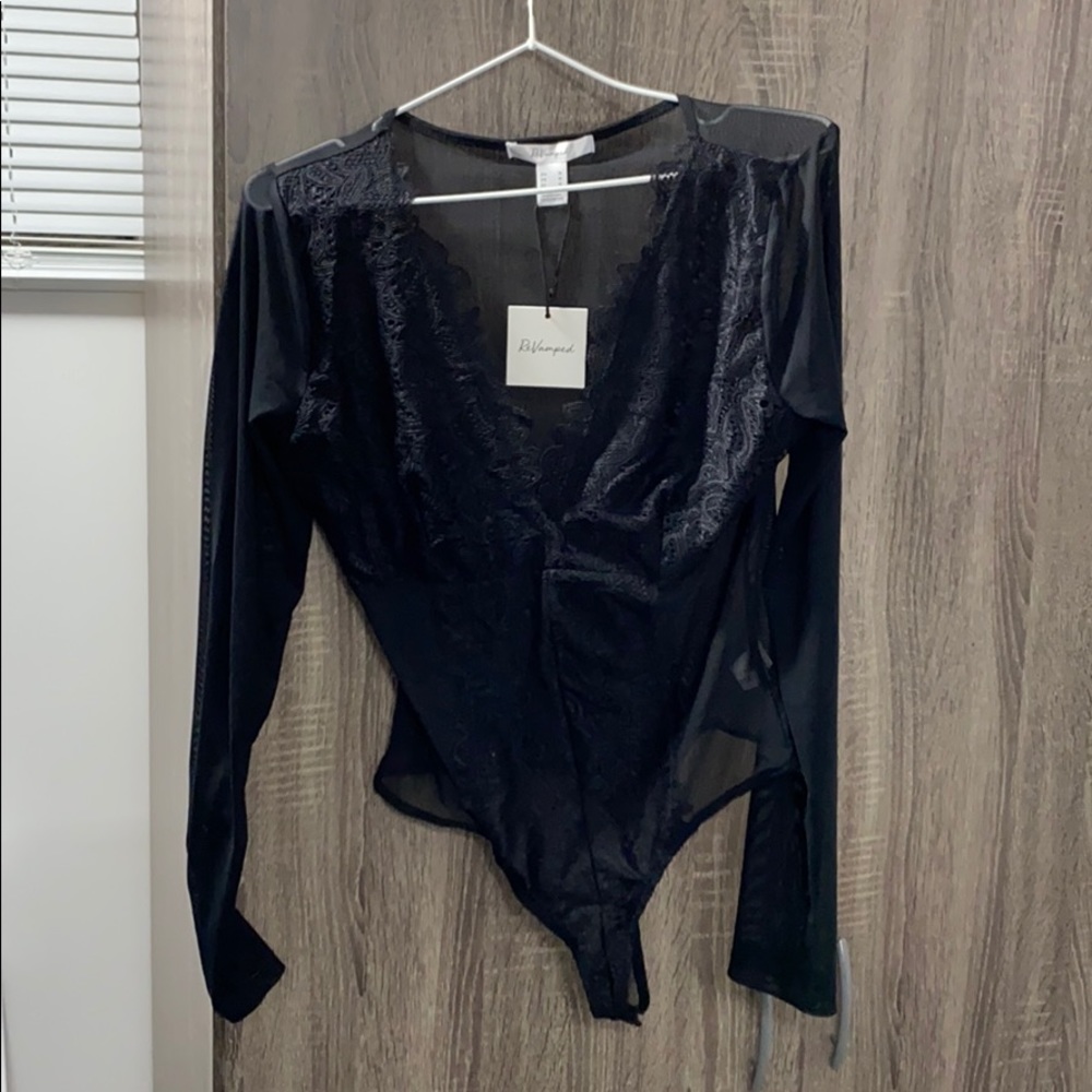 black mesh bodysuit